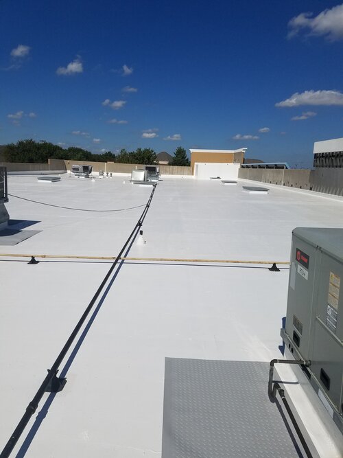 Tropical 914 Silicone Roofing System Over TPO